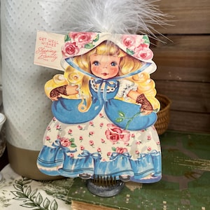 Boneca Hallmark Vintage sem uso - Get Well - Uma boneca Storyland - Bela Adormecida - Emplumada - Excelente estado