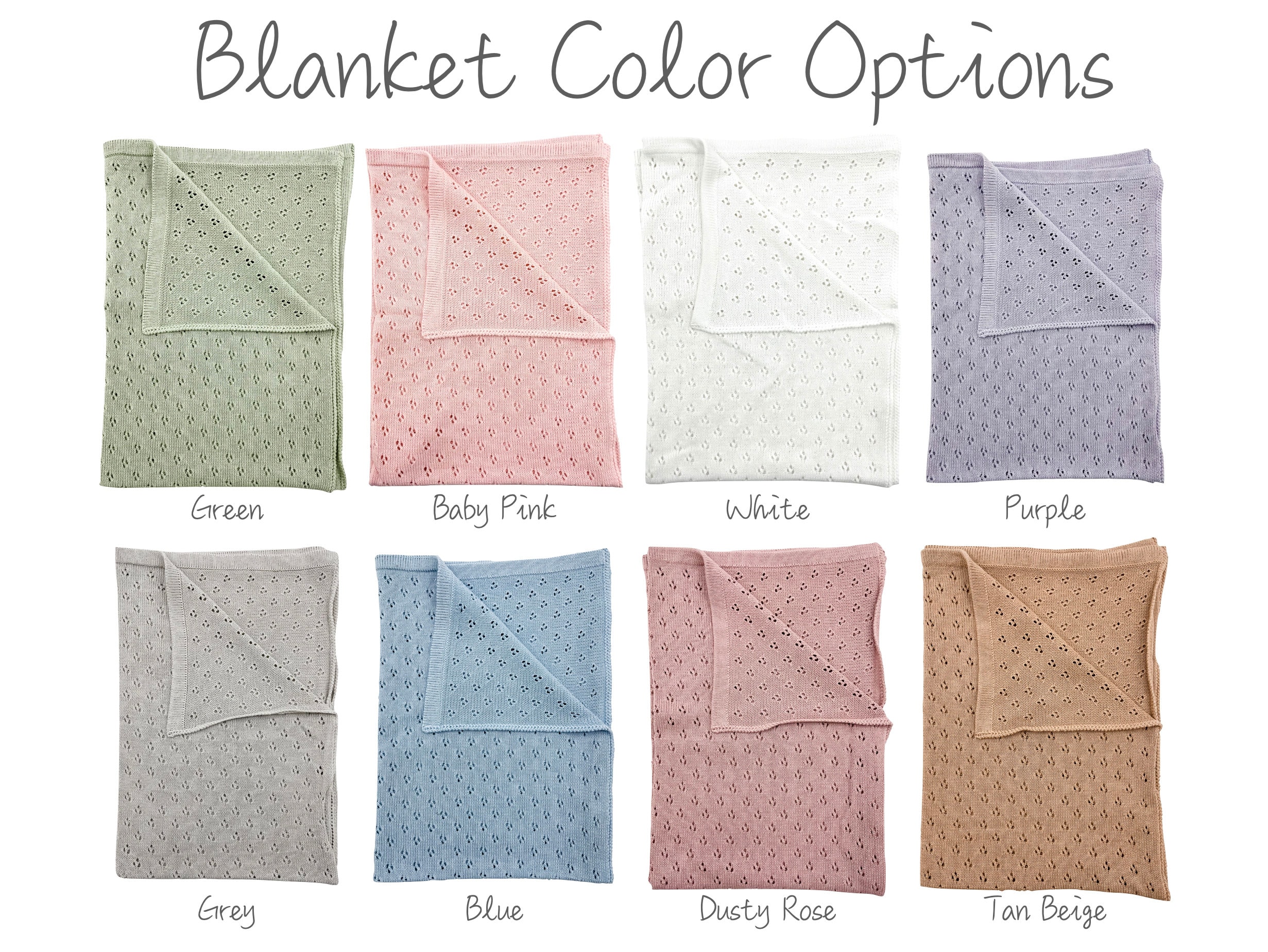 Knitted Baby Blanket, 100 Organic Cotton Baby Blanket for Newborn, Summer Blanket for Baby