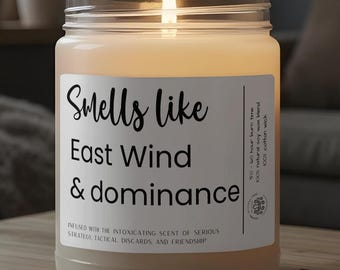 Mahjong Candle, East Wind and Dominance,  9oz Soy Scented Candle Mahj Prize, Unique Gamer Gift, Mahjong Hostess Candle