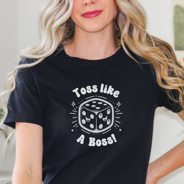 Bunco Toss like a Boss tee, Bunco Night t-shirt, Bunco squad shirt, Bunco prize, Ladies Bunco Game Night Out top, Gift for Bunco group