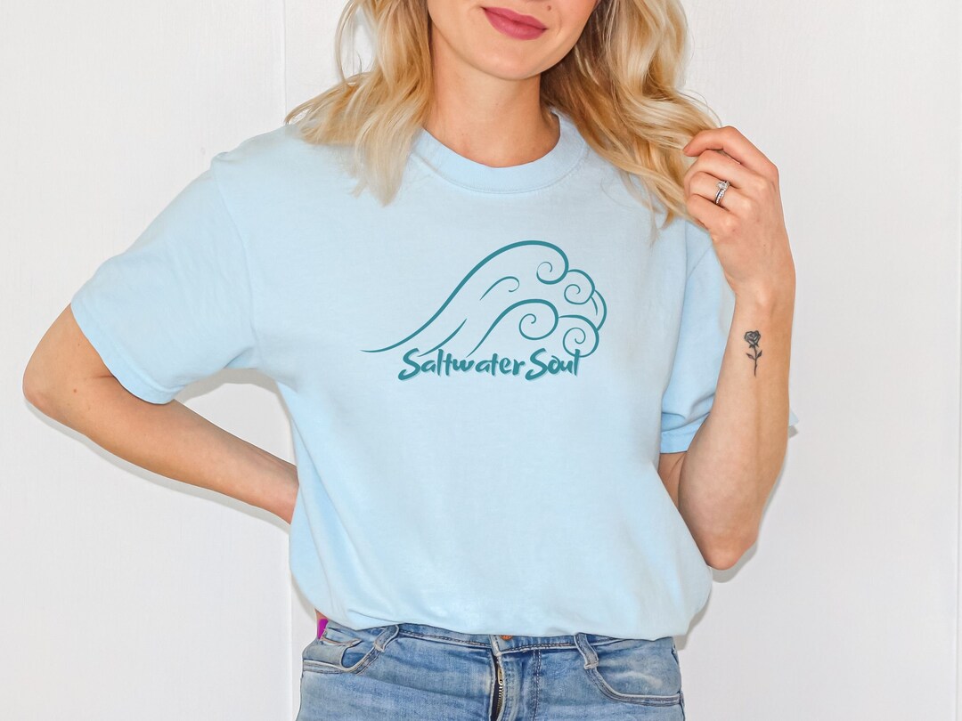 Aquarielle Shirt with Gathered - Ocean