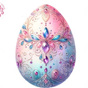 Osterei Sublimation PNG, Amethyst klassisches Aquarell Edelstein Design, perfekt für Crafting, Kartenherstellung, Print on Demand POD, Home Decor