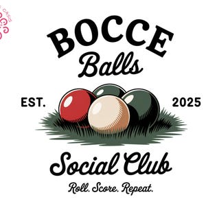 Bocce shirt PNG, Bocce Balls Social Club, bocce ball team shirt, bocce player PNG, bocce tee sublimation clipart, DIY bocce tote bag graphic