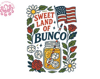 Bunco PNG t-shirt design, Patriotic Bunco Sublimation File, Lemonade Dice Game Design, 4th of July Bunco Graphic, Summer Bunco Shirt clipart