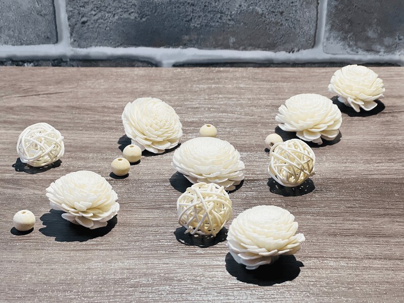 Reed Sticksflower Reed Diffuser 5 Flower and Natural Reeds Floral Reeds