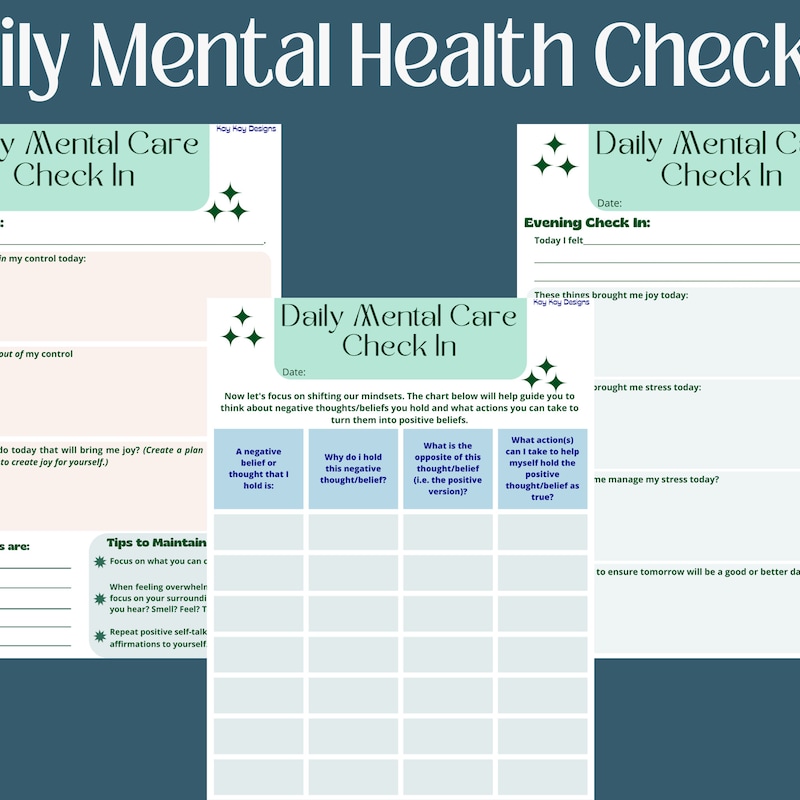 Mental Health Planner Etsy