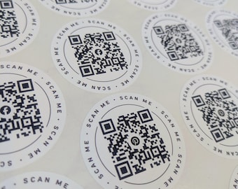 Custom QR Code Stickers for Business, Personalized package labels for envelopes, boxes, letters