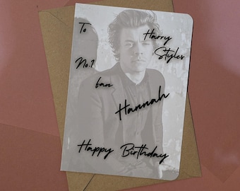 Harry Styles Geburtstagskarte - Einzigartiges Fan Geschenk