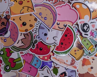 25/50 Kawaii Naklejki | Pakiet wodoodpornych naklejek Naklejki do dziennika, notatnika, planera, dziennika, uroczy zestaw naklejek