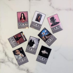 Custom Album Cover lyrics Stickers Decal Set 8 Personalised Artists Quote Covers Albums