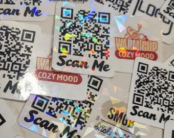 Individuelle QR-Code-Etiketten für Unternehmen, personalisierte Logo-Aufkleber