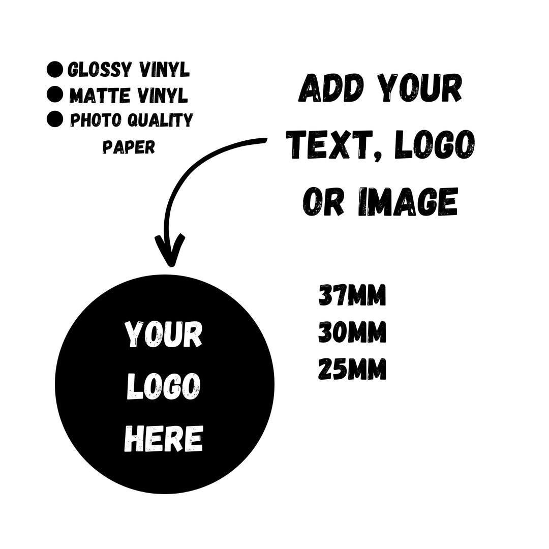 Custom Logo Stickers Business Personalised Sticker Hand Made Etsy UK