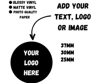 Custom Logo Stickers: Personalized Business Vinyl Stickers (37mm)