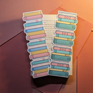 Bookmark Book Tracker, Set of 2, Double Sided, High Quality, Glossy, Thick Sturdy Cardstock, unique gift, book club, Bookish, Book Worm