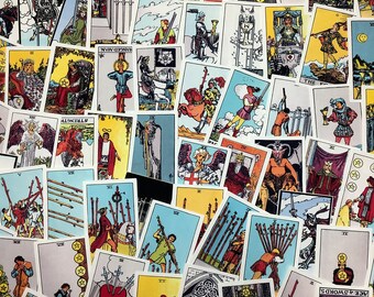 Tarot Card Sticker Pack - 78 Vintage Tarot Stickers Witchcraft
