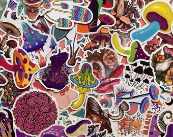 Cosmic Magic Mushroom Waterproof Sticker Pack, Vinyl Decals