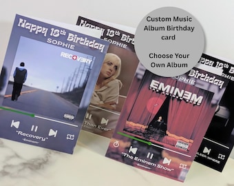 Custom Album Cover Birthday Card Personalised Artists Covers Albums Greeting Card