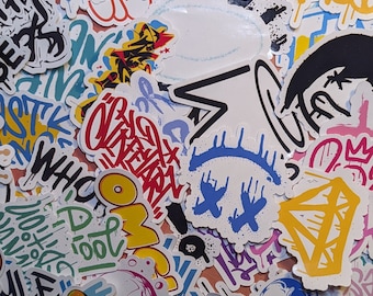 25/50 graffitistickers skater vinyl street art-themastickers voor laptops, skateboards, telefoons, beloningen, waterflessen, fietsen, bagage