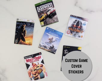 Custom Video Game Cover Stickers Set Console Game Decals Vinyl Pack