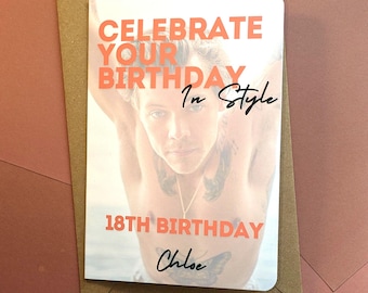 Harry Styles Birthday Card - Funny & Unique Greeting Card for Friends - Perfect Harry Styles Gift - Celebrate Your Birthday In Style