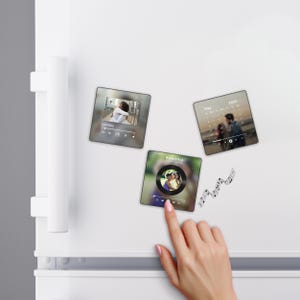Anpassad fotomagnet för musikspelare, personlig inspelningskylskåpsdekoration, inspelningspresent