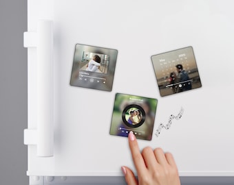 Custom Photo Music Player Magnet, Personalised Recording Fridge Decor Recording Gift