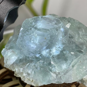 Glassy Greenish Blue Polyhedral Fluorite Specimen from YaoGangXian