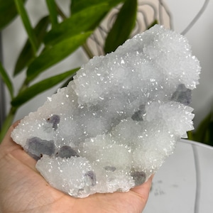 Green Octahedral Fluorite on Quartz