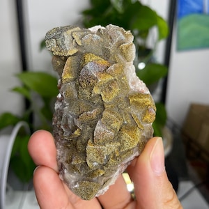 Unique Calcite Covered in Golden Chalcopyrite/Pyrite from HuBei DaYe