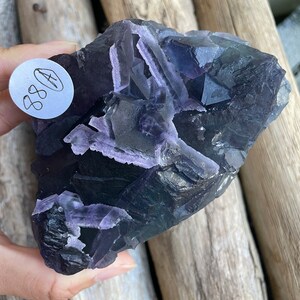 Dark Purple with Green Fuorite Specimen from ZheJiang China
