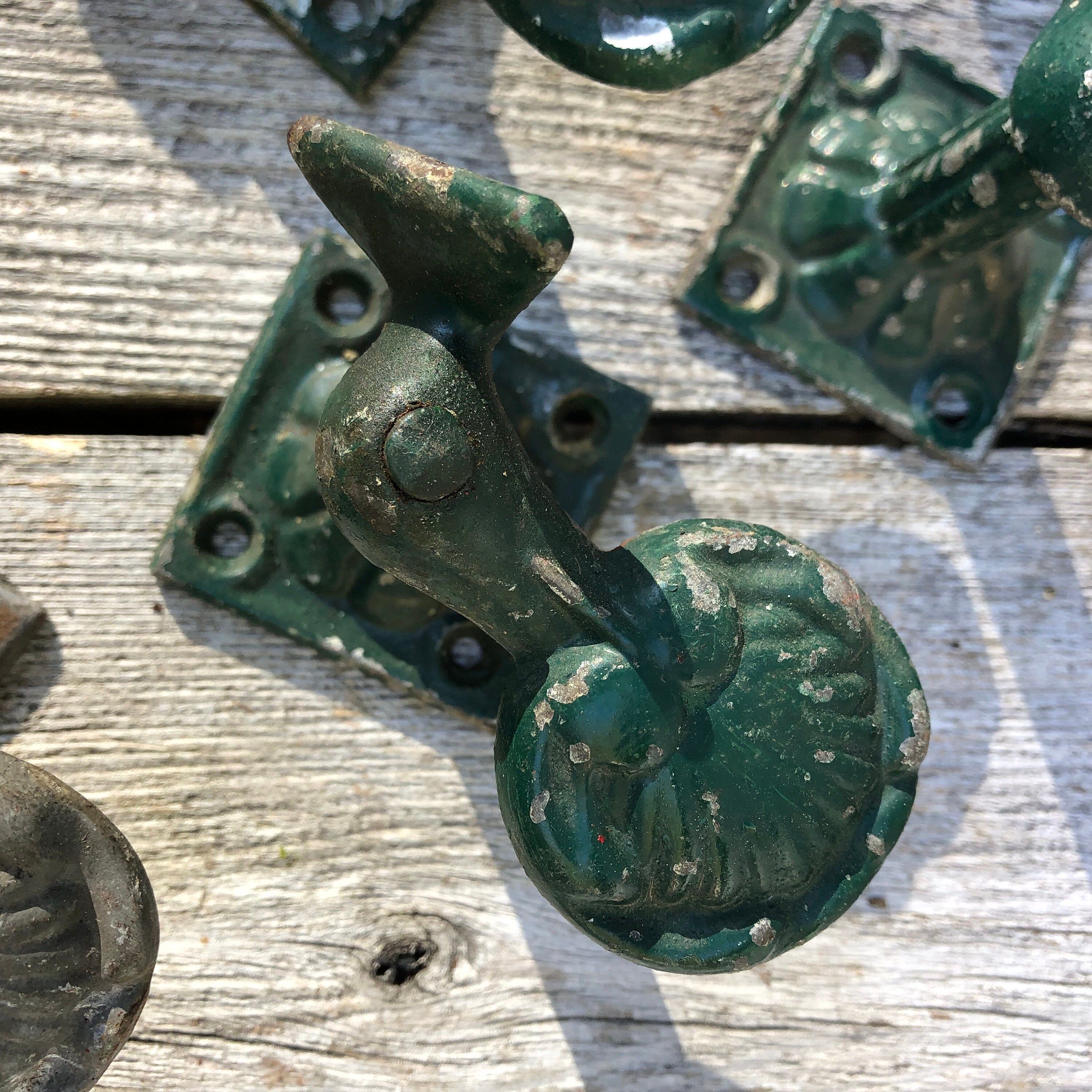 Vintage Cast Iron Shutter Dogs, Set of 4 GREEN ONLY REMAINING Etsy