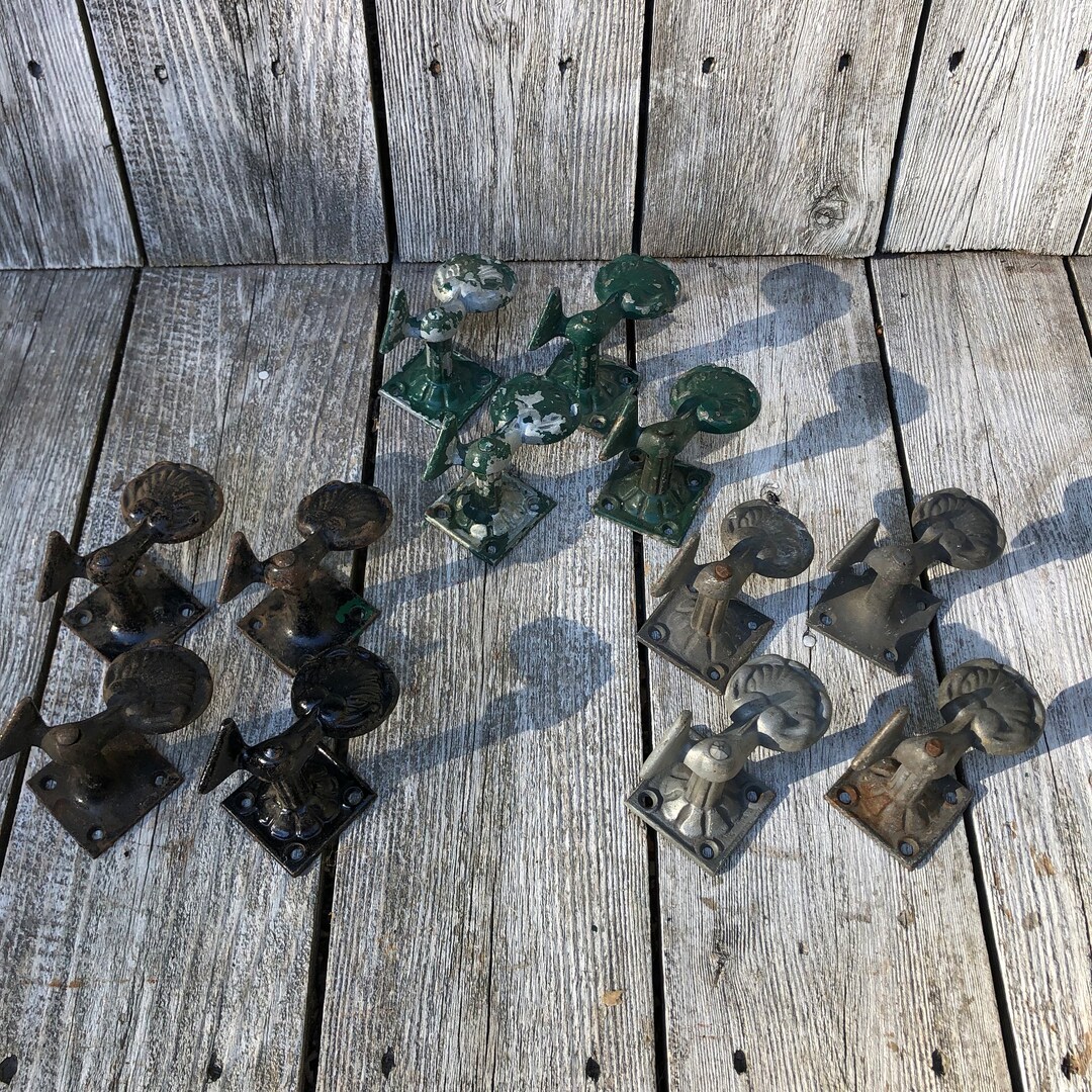 Vintage Cast Iron Shutter Dogs, Set of 4 GREEN ONLY REMAINING Etsy