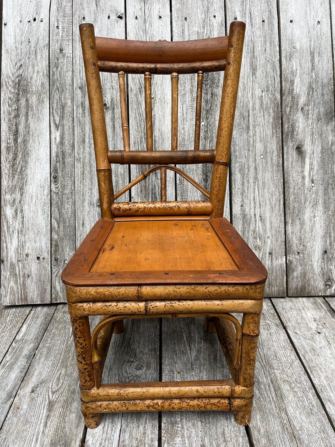 Antique Tortoise Rattan / Bamboo Child’s Chair - Etsy