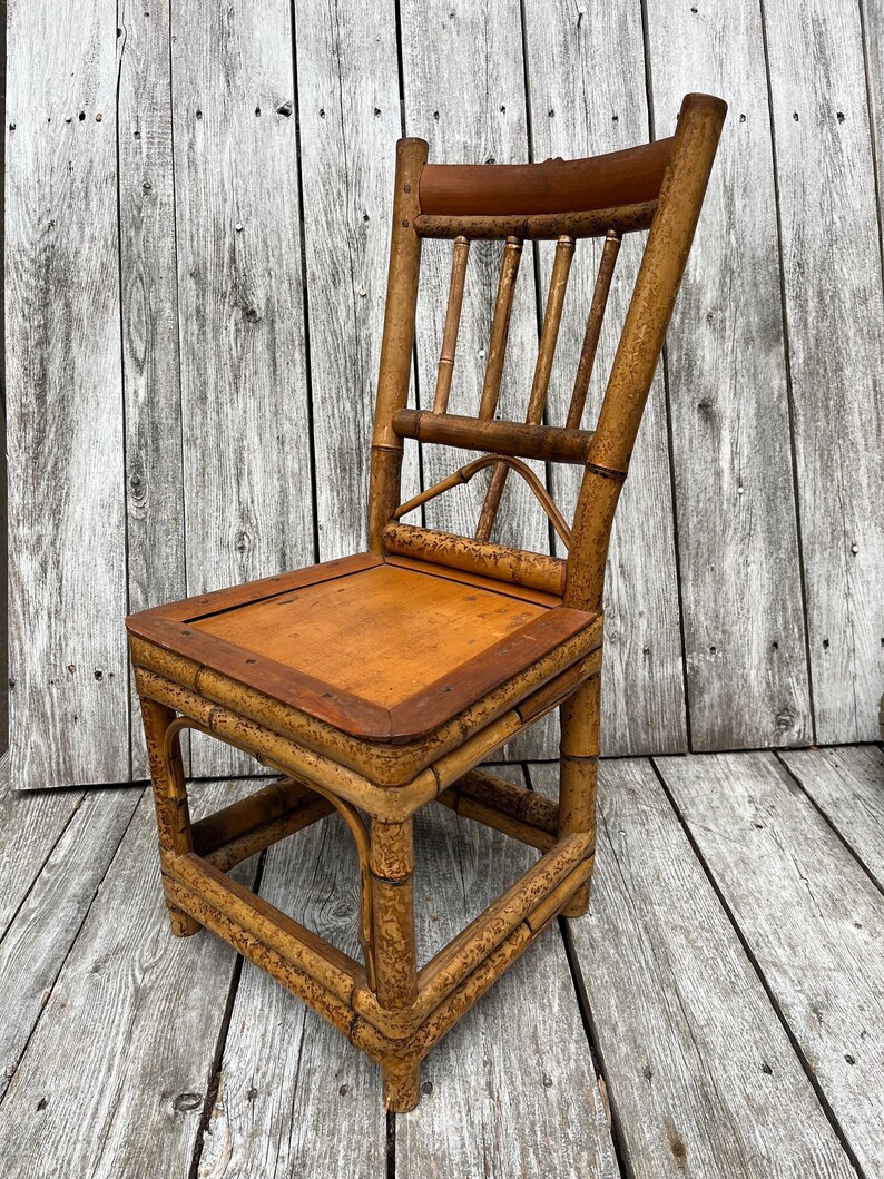 Antique Tortoise Rattan / Bamboo Child’s Chair - Etsy