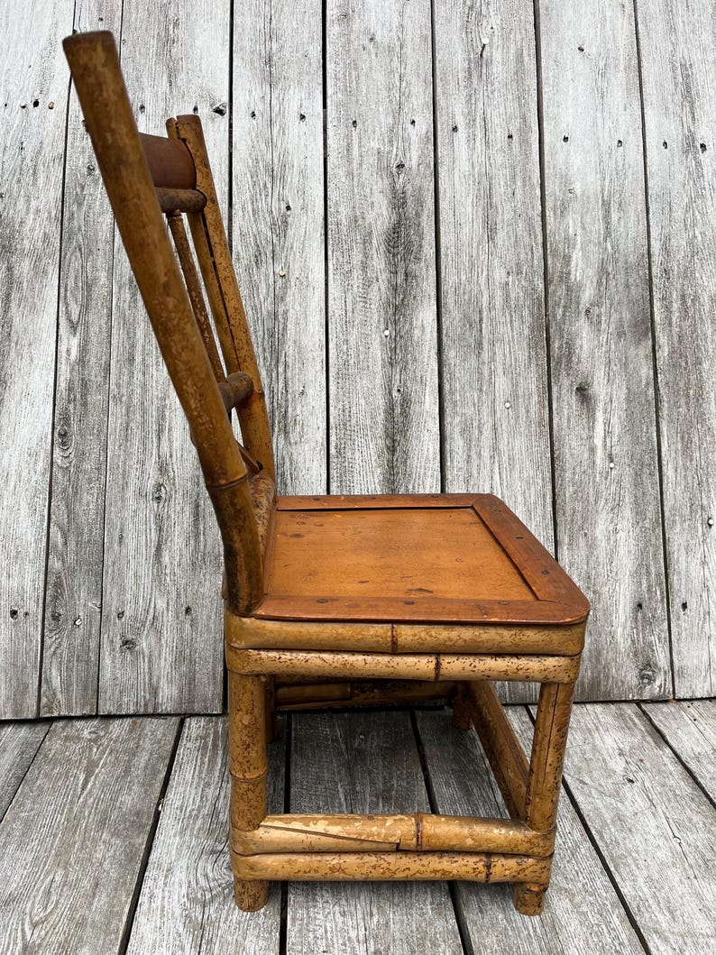 Antique Tortoise Rattan / Bamboo Child’s Chair - Etsy