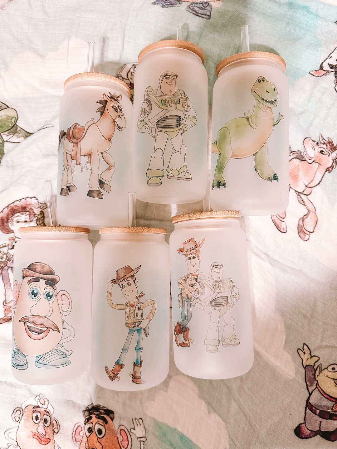 Toy Story Glass Cans Etsy