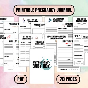 Printable Pregnancy & Baby Journey Planner: Memorable Keepsake for Expectant Parents