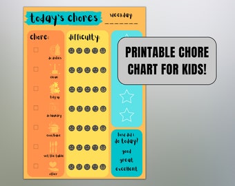 Printable Chore Chart For Kids, Family Chore Chart, Chore Chart Printable, Chores To Do List