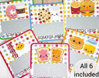 Scratch Off Valentine Cards | Set of 6 | Unique Hidden Message Card Set for Children