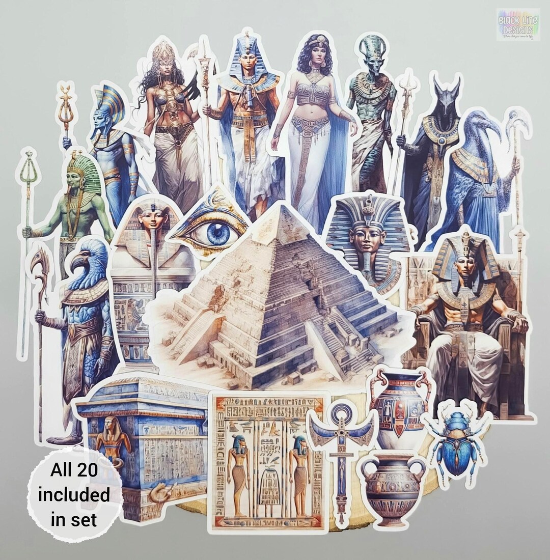 Ancient Egyptian Stickers | Set of 20 | Historic Mythology Sticker ...