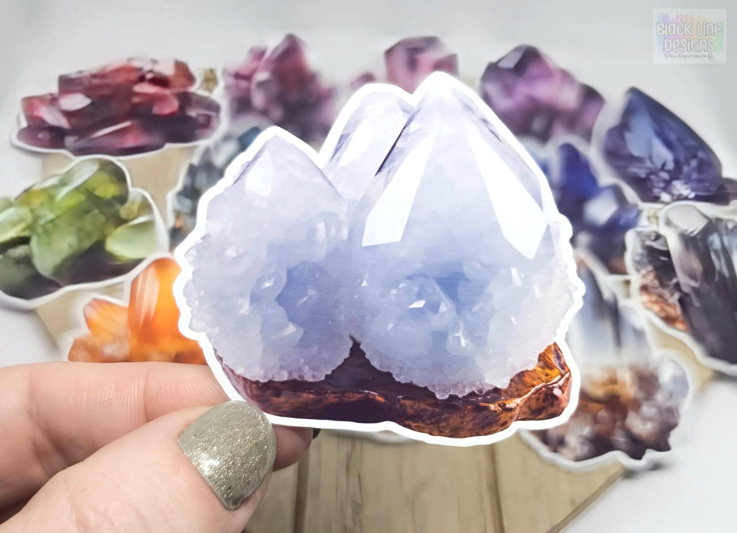 Crystal Gemstone Stickers | Realistic Glossy Embellishments for ...