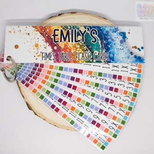 Laminated Times Table Flash Cards | Personalized Educational Tools for ...