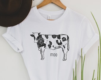 Moo Cow T-Shirt: Farm Animal Lover Gift