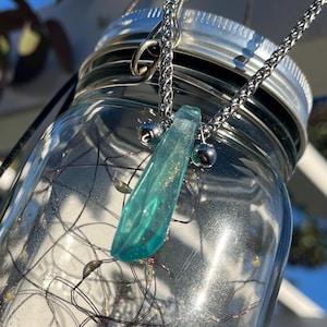 Lady Tsunade cursed CRYSTAL resin necklace NARUTO cosplay and costume JEWELRY WheatChain(Stainless