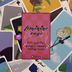 Feminine Rage Tarot Deck – 78 Card Indie Tarot Inspired by Anger, Boundaries, & Shadow Work