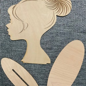 Hair Bun Head Silhouette and Base svg, Digital Download, Silhouette