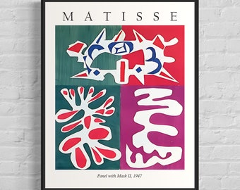 Henri Matisse - Panel with Mask, 1947 - Vintage Gallery Wall Art, Matisse Poster Artwork