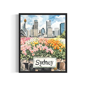 Sydney Australia Blumenmarkt Poster Kunstdruck, Neutrales Pastell Pastell Kunstwerk Wandkunst Malerei Schlafzimmer Restroom Decor