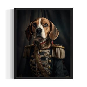 Beagle Poster Art Print, Dog General Humor Wall Art Decor, Dog Lover, Pet Artwork Painting