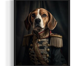 Beagle poster kunstafdruk, hond algemene humor muur kunst decor, hondenliefhebber, huisdier kunstwerk schilderij